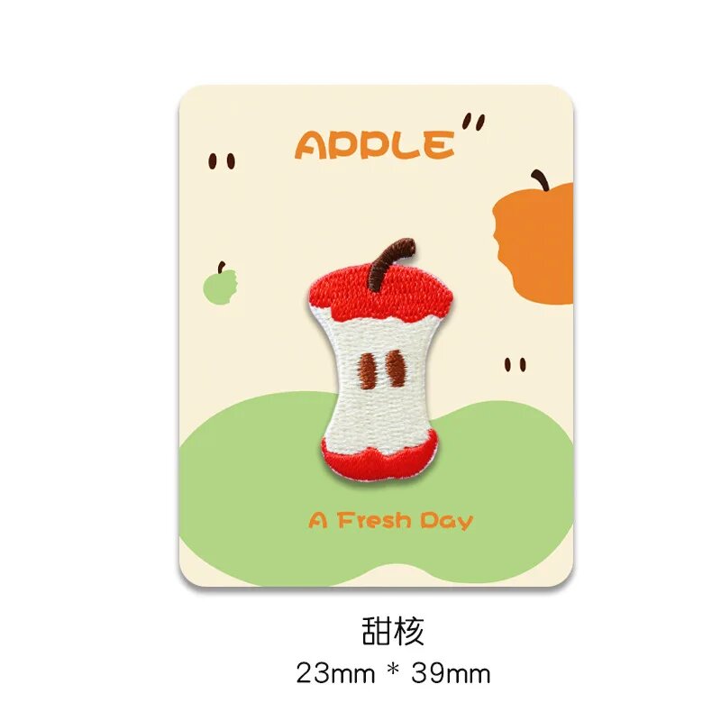 Нашивка на одежду DUTRIEUX яблоко красное, 23x39 мм, Red Apple 5