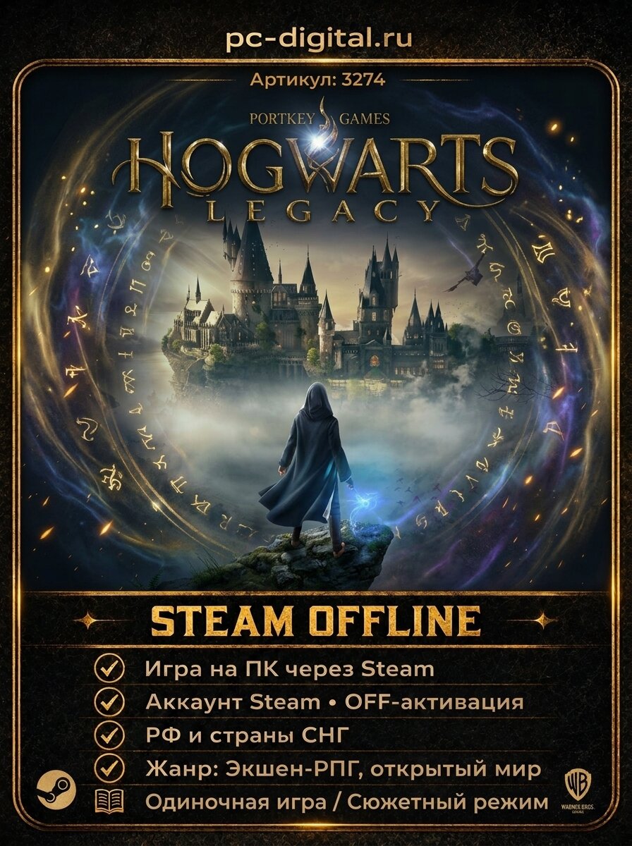 Hogwarts Legacy для ПК, offline аккаунт Steam (PC), РФ + СНГ