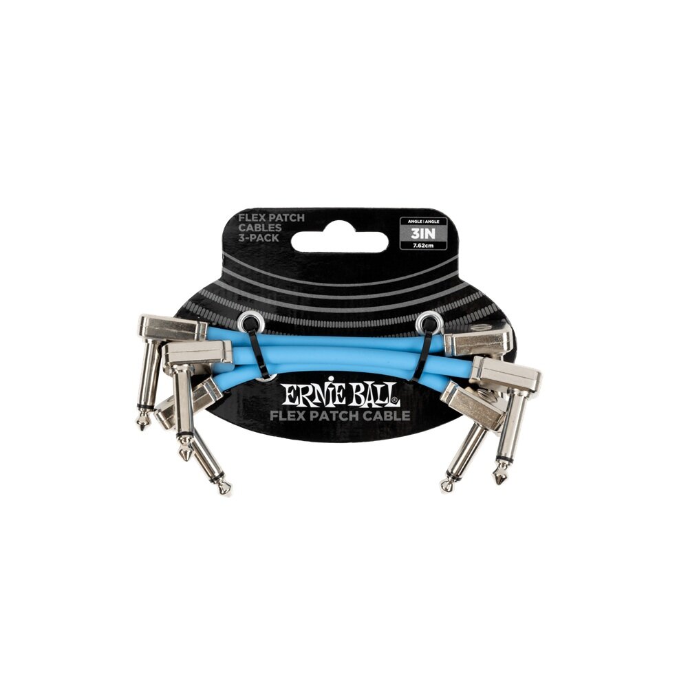 Набор из 3х патчей Ernie Ball 6459 Flex Patch Cables Blue 3-Pack 7,5 см