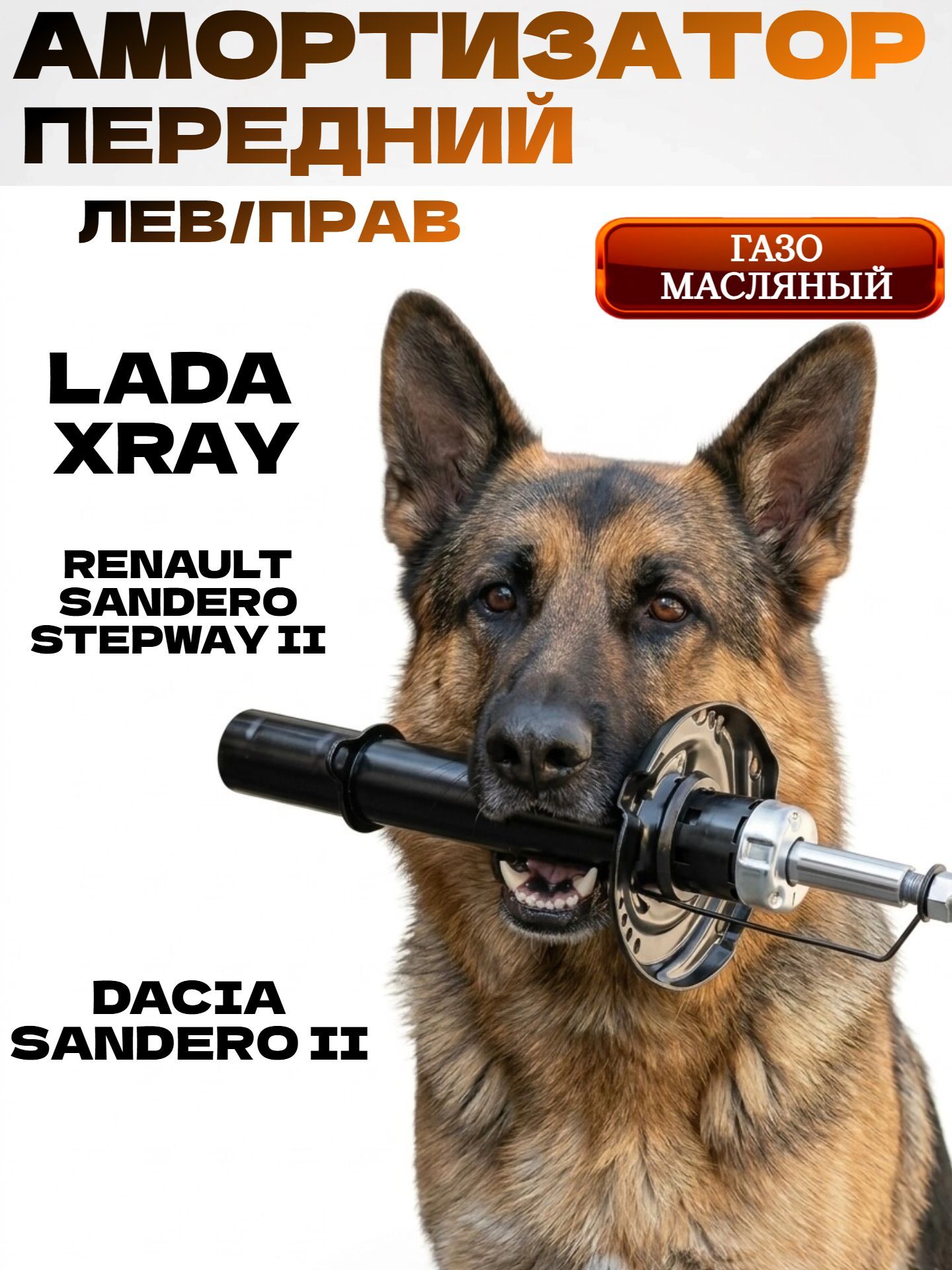 DTK9268013 Амортизатор передний для Лада XRAY 16- RENAULT SANDERO STEPWAY II 13- / OEM 543029731R