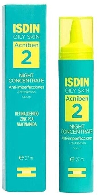 Сыворотка для лица Isdin Nachtserum fettige ночная 27 мл увлажнение кожи