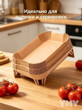 Эксклюзивные прямоугольные вкладыши 28x18см для фритюрниц Ninja Dual Air Fryer, моделей DZ201 и DZ401, предлагаются набором 100 штук для полезного питания и комфортного очищения-1224