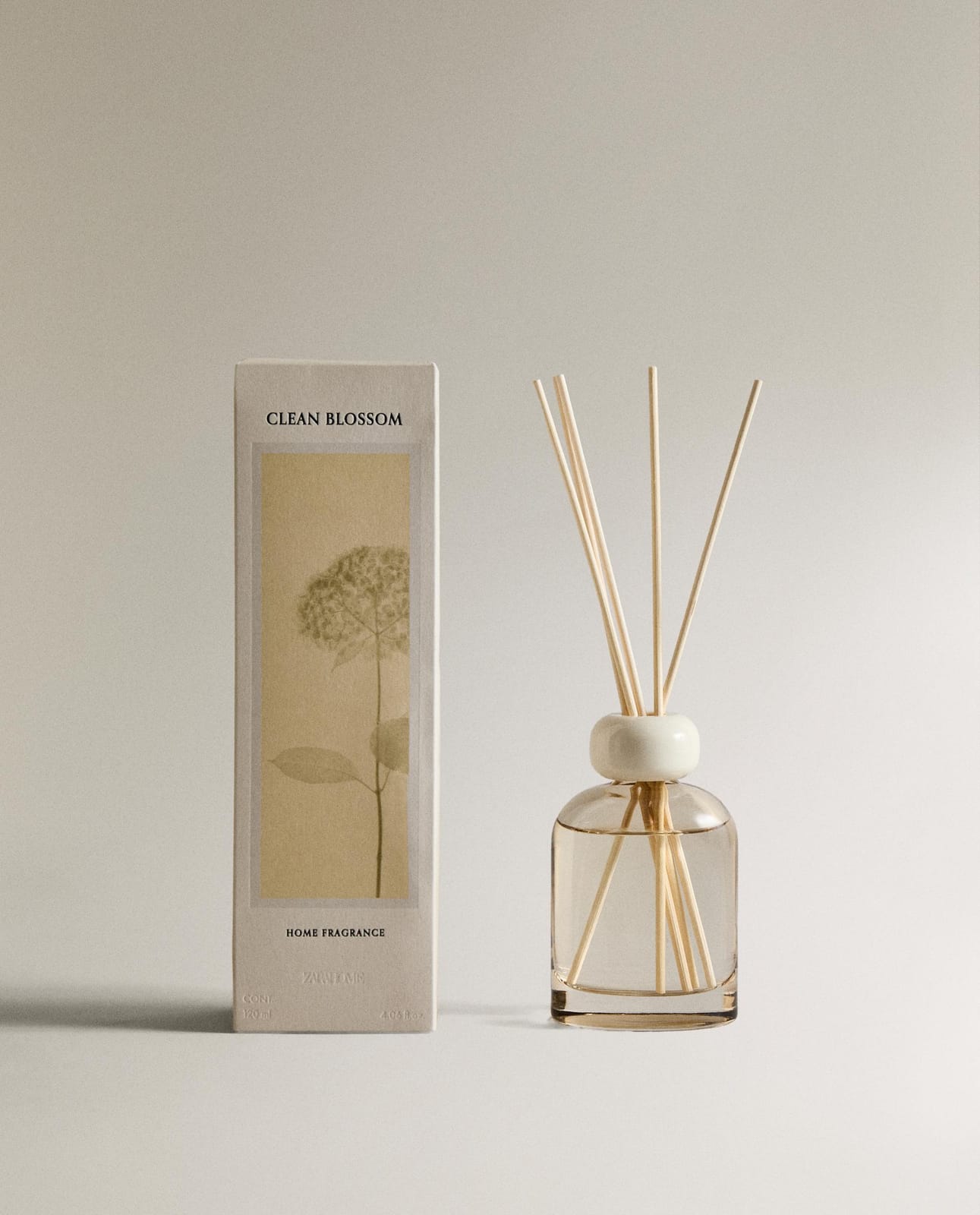 Ароматический диффузор Zara Home Clean Blossom, 120 мл, 26x6x6 см, зеленый/белый 5494/703/131-99