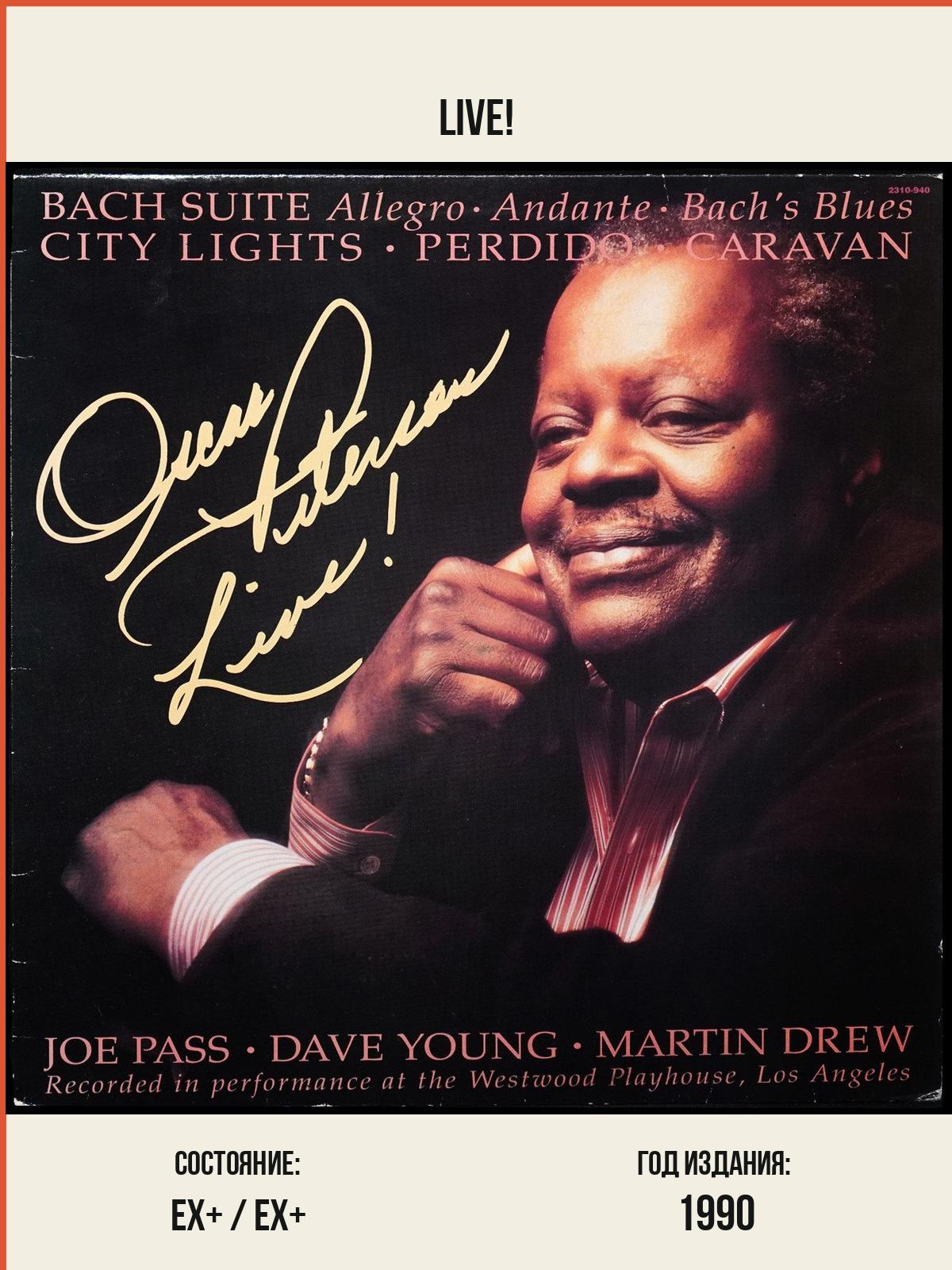 Виниловая пластинка Pablo Oscar Peterson – Live!