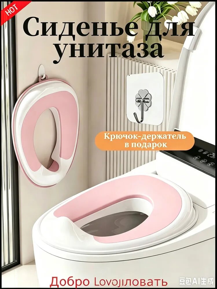 Сиденье на унитаз, детское, EVA, с антибактериальным покрытием, защита от брызг