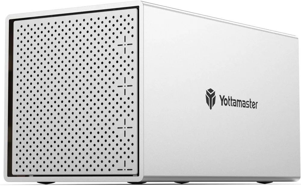 Внешний корпус для жестких дисков Yottamaster на 4 отсека, алюминиевый, USB 3.0, 3,5 дюйма, подходит для жестких дисков SATA 3,5 и 2,5 дюйма, поддерживает до 72 ТБ (4x18 ТБ) без RAID PS400U3