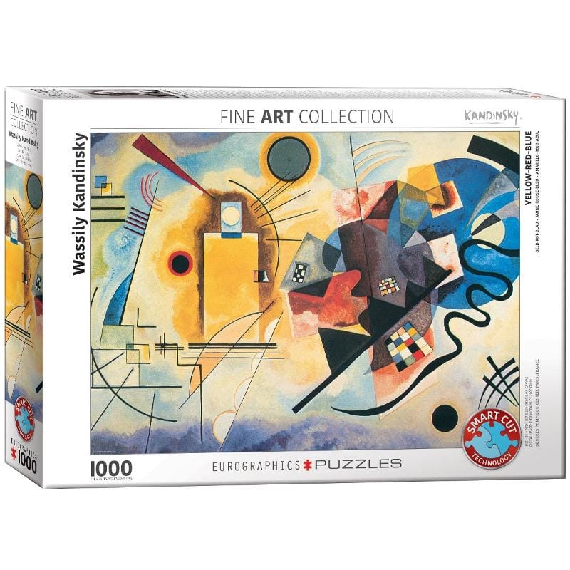 Пазл Eurographics кандинский, 1000 элементов, желтый, красный, синий, 67.3 x 48.9 см