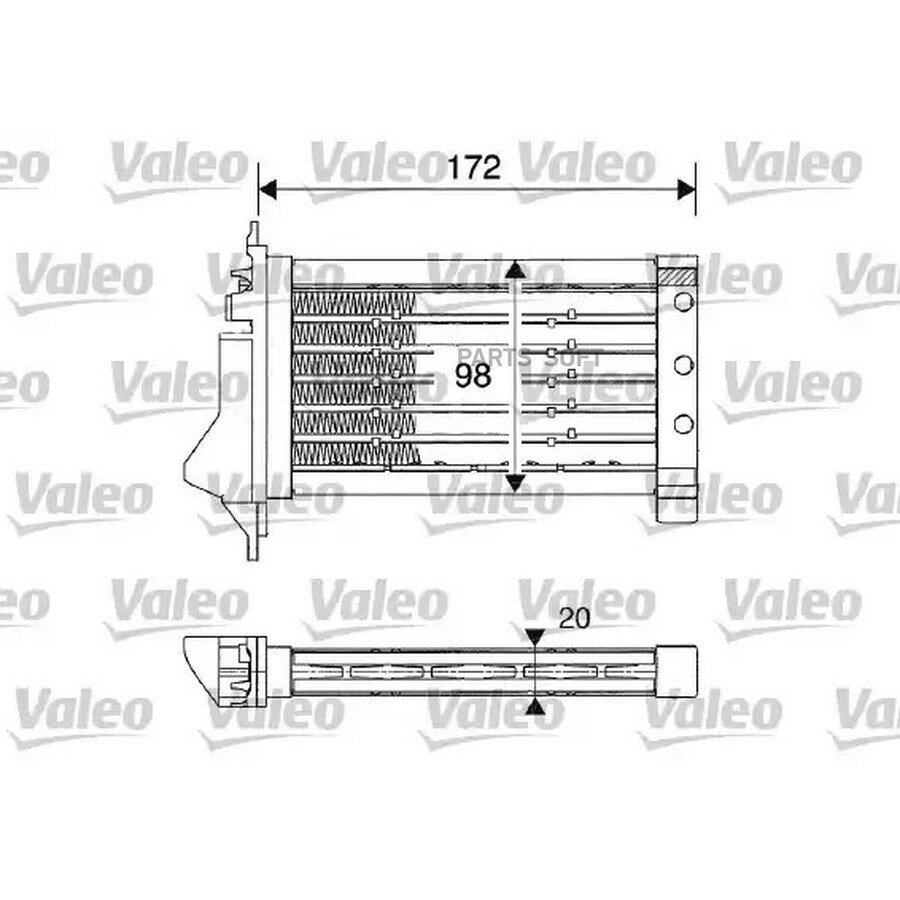 Радиатор печки от официального дистрибьютора, VALEO, артикул 812249
