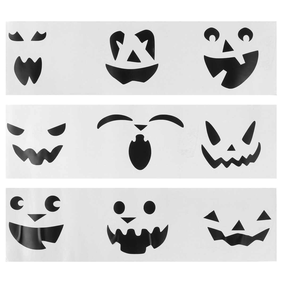 1 Лист Смешные Наклейки Для Тыквы Оформление Halloween Веселые Гrimасы Декор Для Праздников Размер M Цвет Black