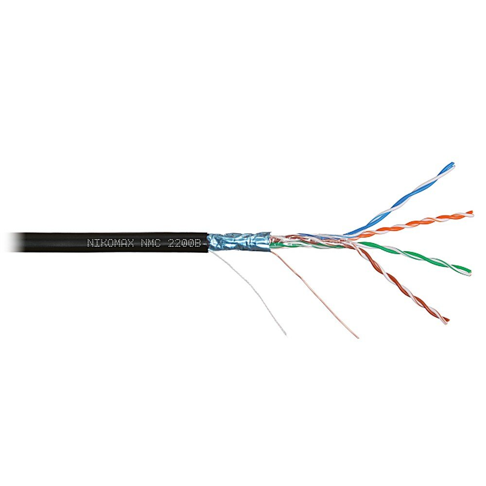 Кабель NIKOMAX NMC 2200B-BK — U/UTP Cat.6, 4 пары, PVC, черный, 305 м