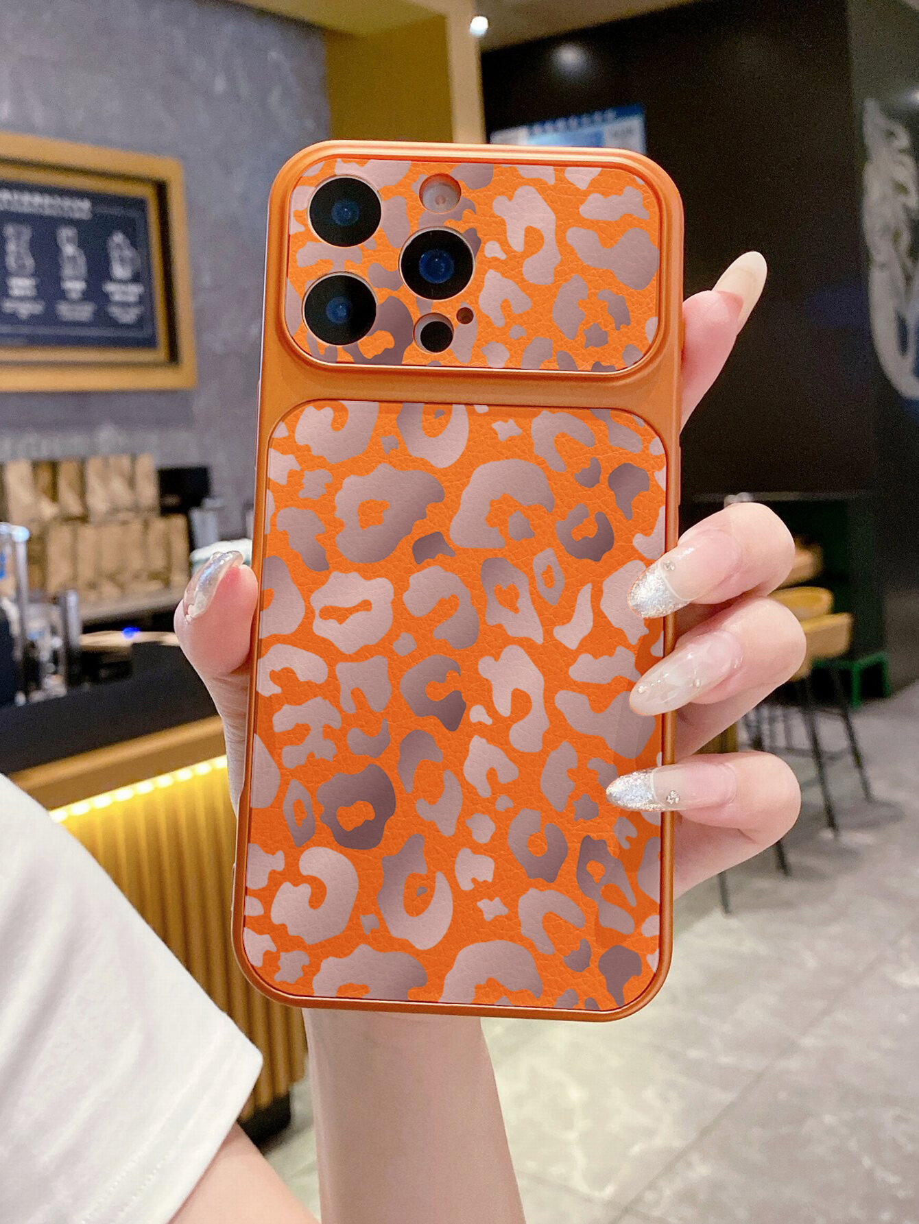 Чехол для iPhone 12 Pro(айфон 12 Про) из двух частей из искусственной кожи, леопардовый, мягкая обложка