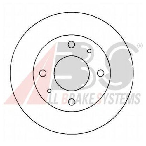 Диск тормозной передний Abs 16194 для Hyundai Sonata (1988-1998), NISSAN (DFAC) GENISS LIVINA GENISS (2006-2010)