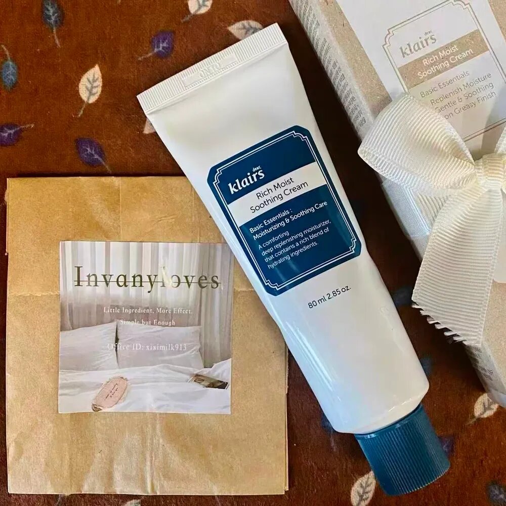 Увлажняющий крем для лица с гиалуроновой кислотой Klairs Rich Moist Soothing Cream, 80 гр / Корея питательный против морщин