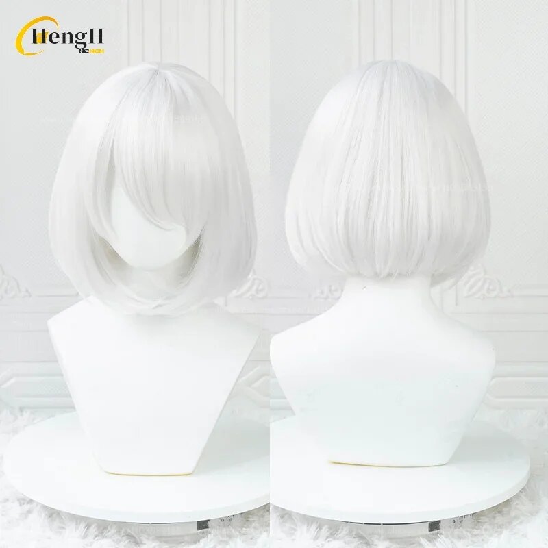 Синтетический парик YoRHa No. 2 Type B серебристо-белый 30 см Белый, Wig Only