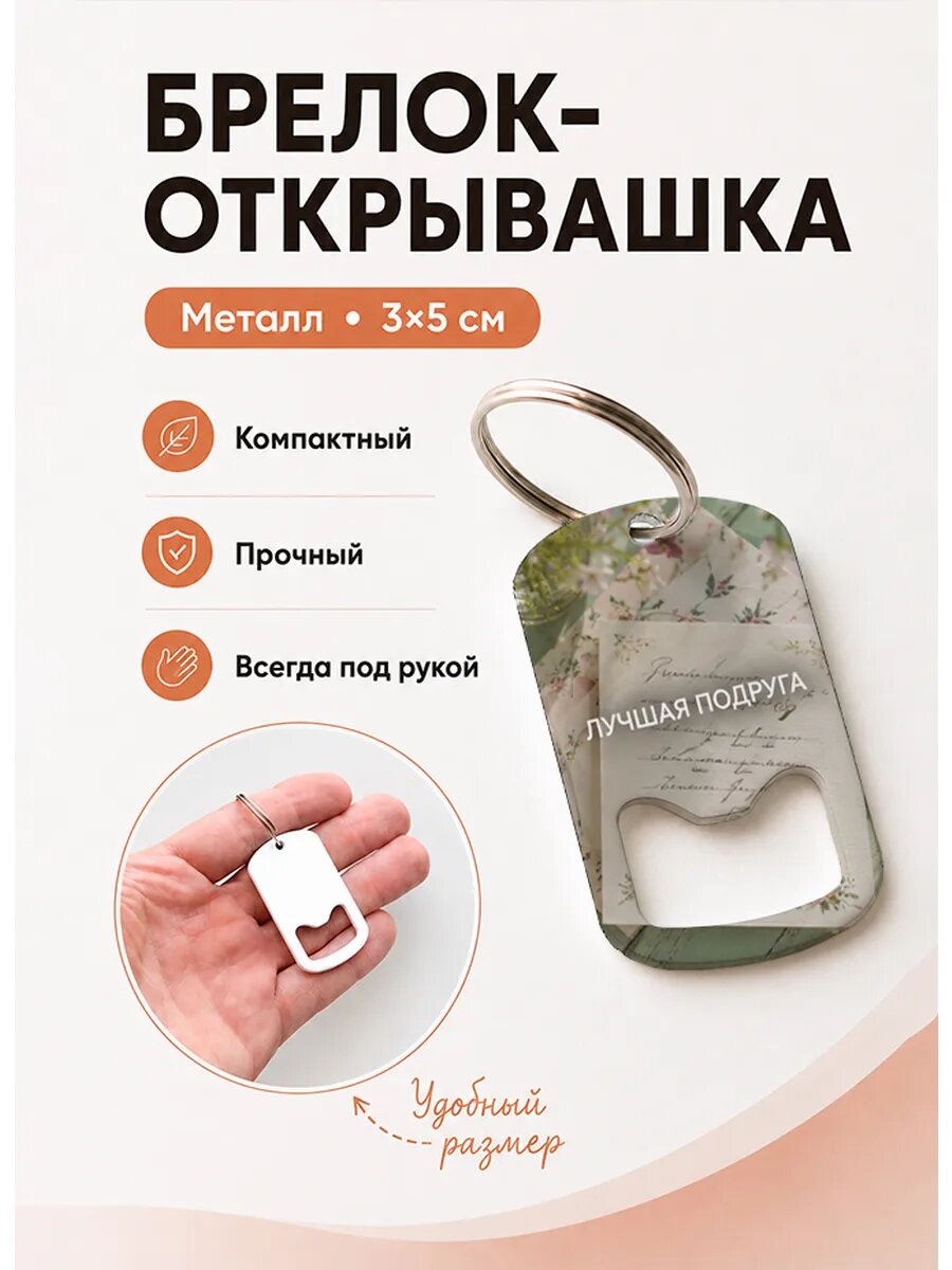 Брелок открывашка "Письмо Лучшей Подруге"