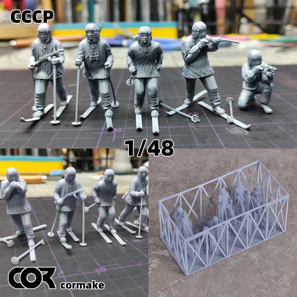 3Dпечать, фигурки солдат из смолы, модельнаборы советских или российских солдат, масштаб 1/48, неокрашенные, требуют самостоятельной сборки