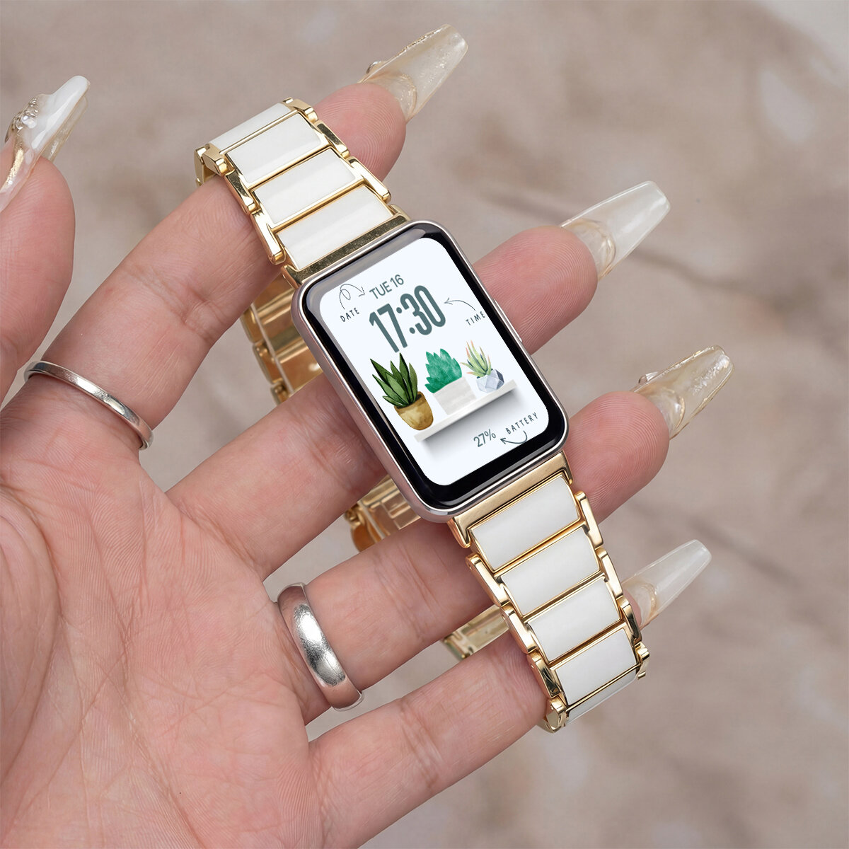 Модный Металлический браслет для Samsung Galaxy Fit 3, под керамику, Быстрая установка