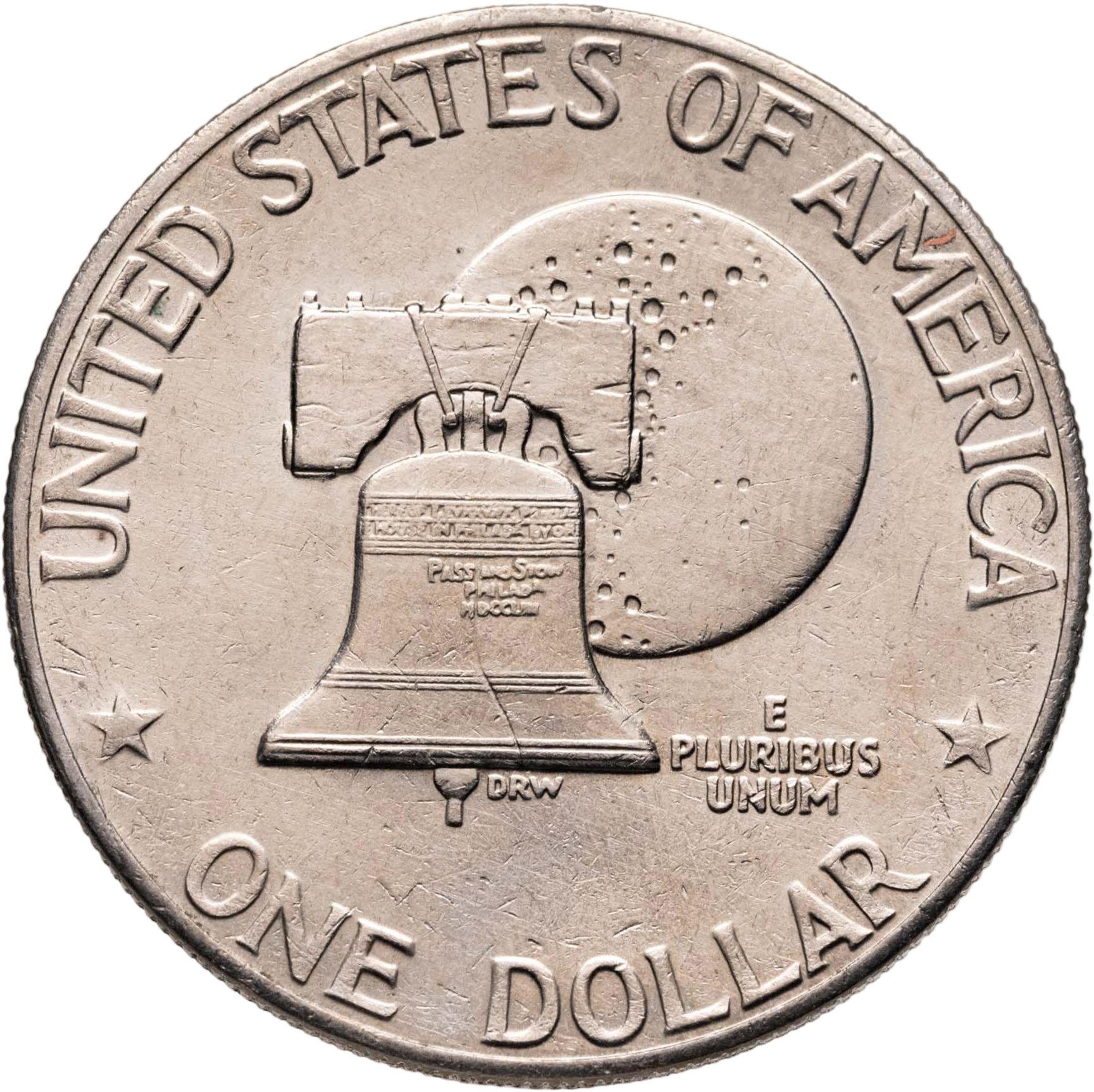 США 1 доллар dollar 1976 200 лет независимости США, Медь с медно-никелевым покрытием, в сохранности XF