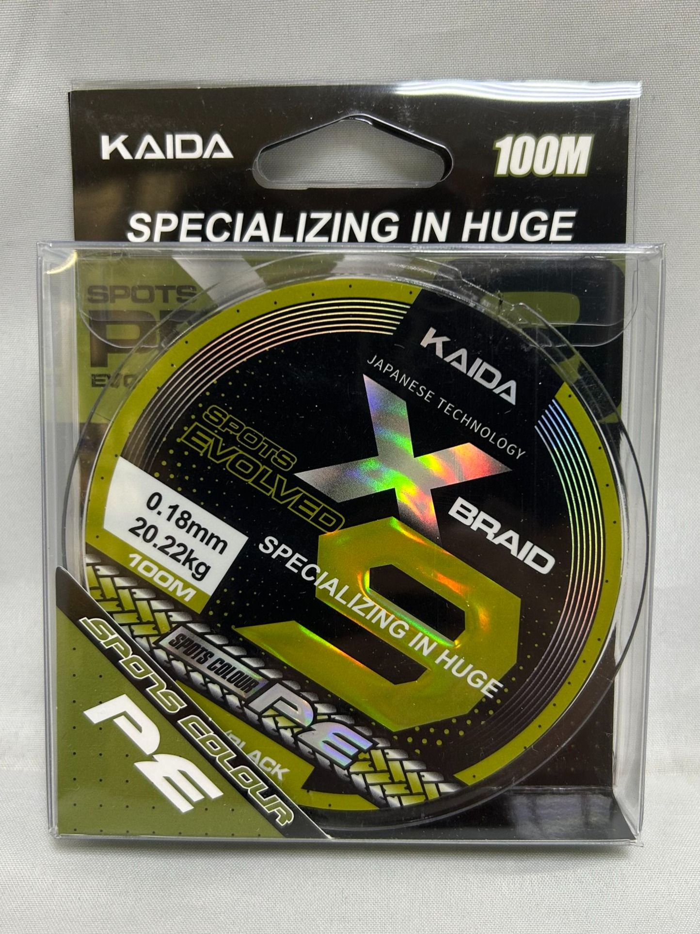 Плетеный шнур KAIDA 9X SPOTS EVOLVED 0,18 мм - 20,22 кг