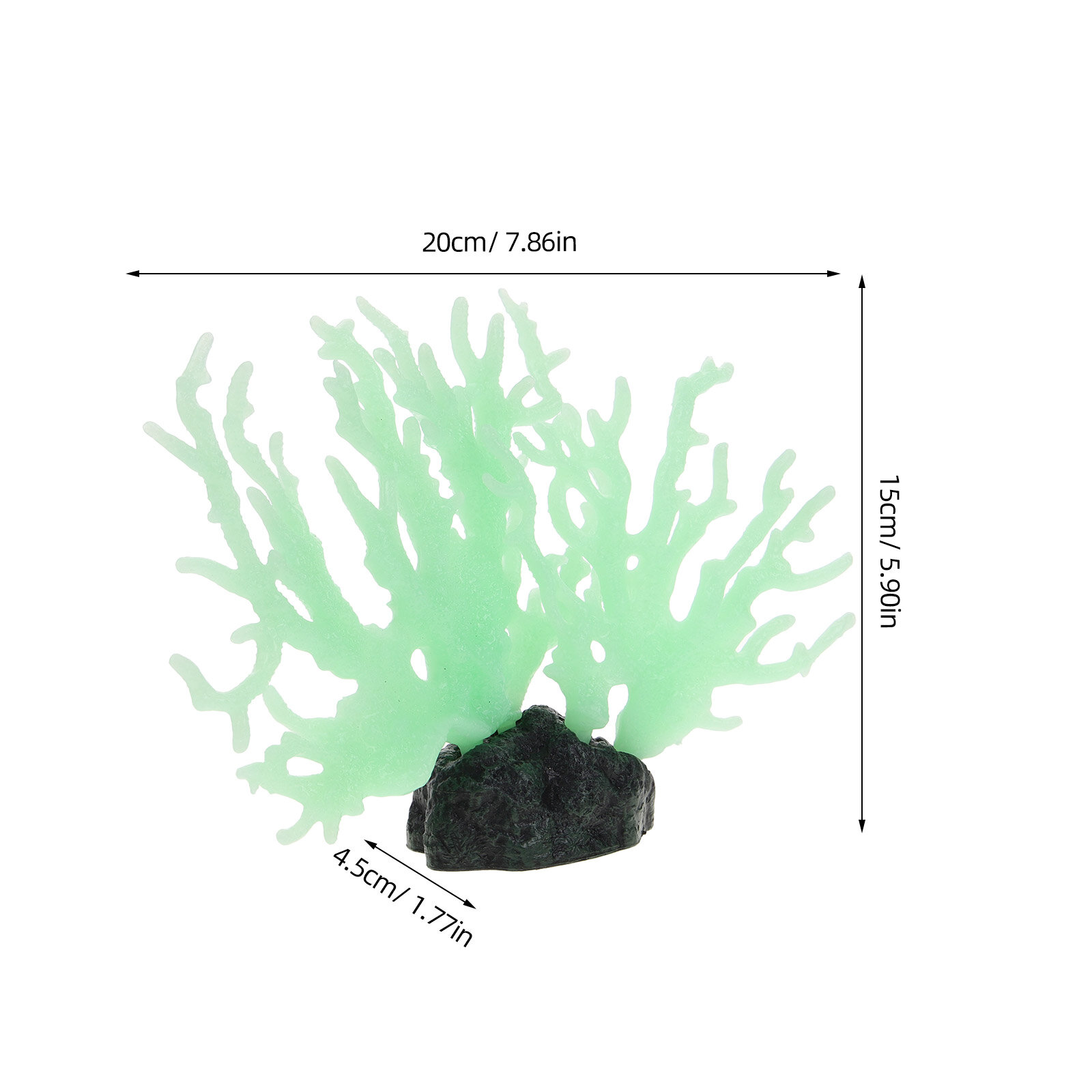 Подводная Ночная Сцена Коралловый Риф Имитация Растений Для Аквариума 20.00X15.00X4.50Cm
