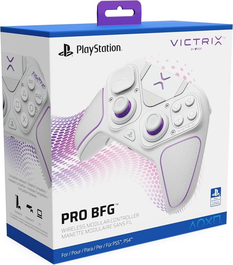 Профессиональный беспроводной геймпад PS 4/5 VICTRIX PRO BFG, белый