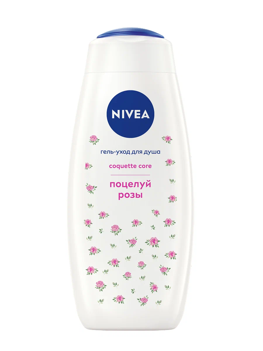 Гель-уход для душа "NIVEA" Поцелуй розы, 500мл