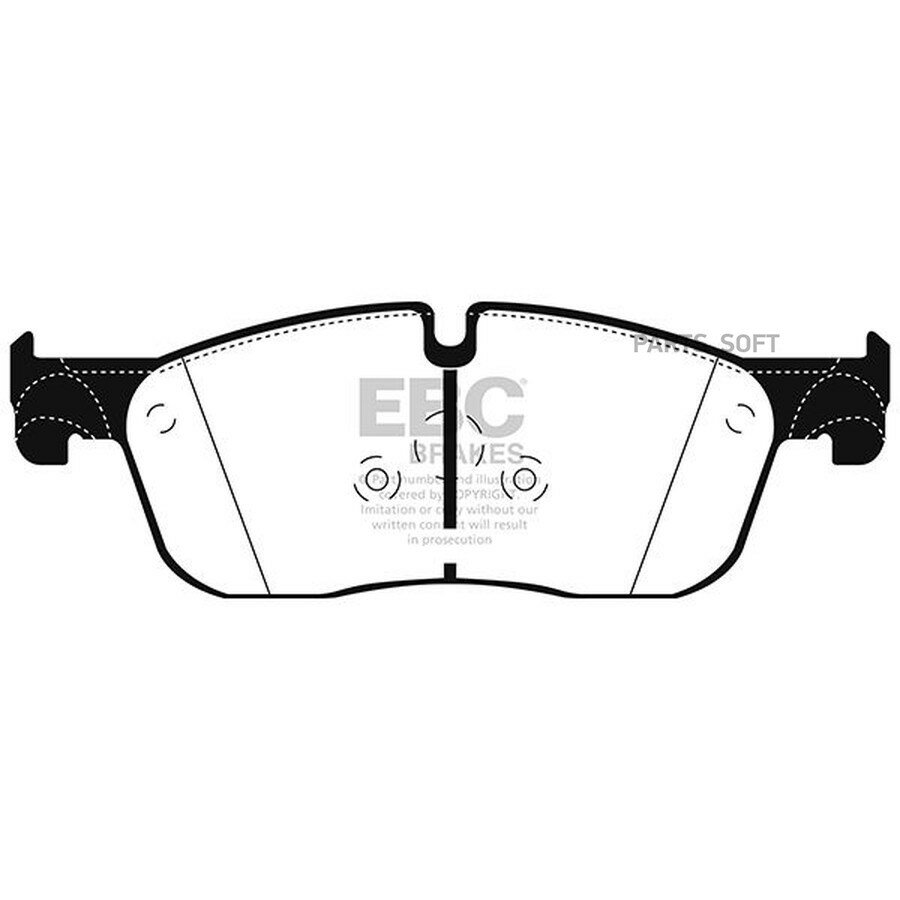 Накладки тормозные от официального дистрибьютора, EBC-BRAKES, артикул DP42255R
