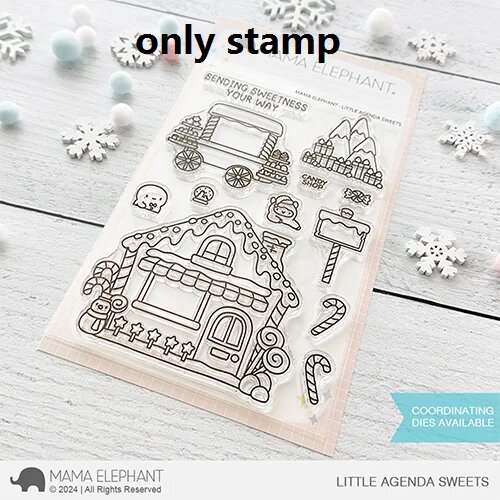 Штамп Mama Elephant Little Agenda Sweets, белый, 16