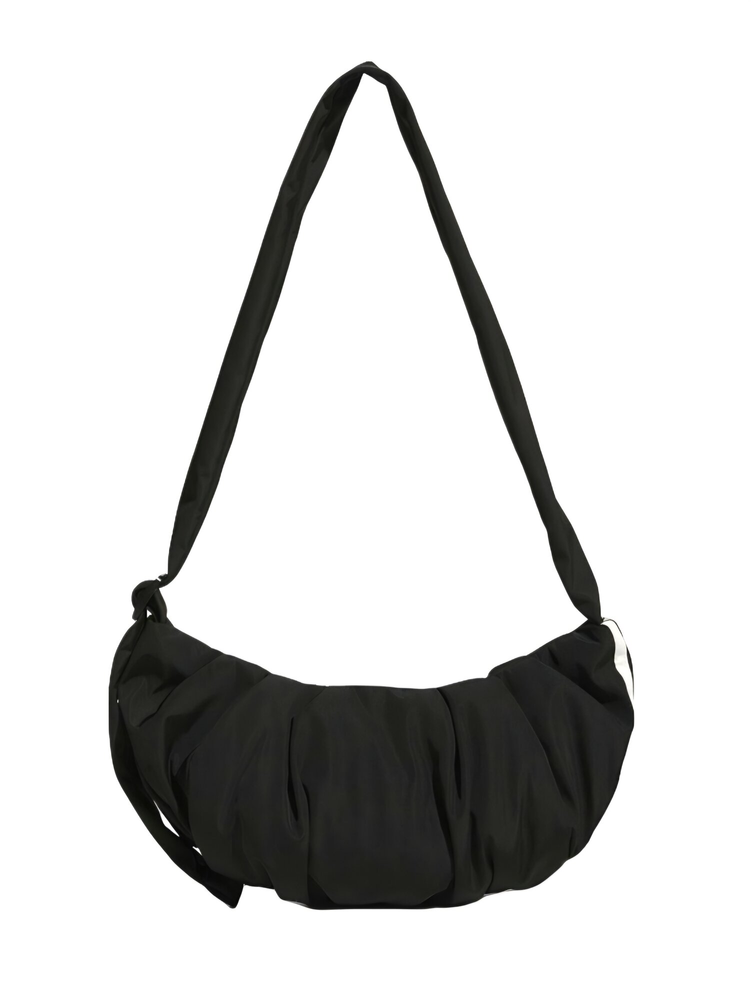 Сумка хобо adidas, фактура гладкая, черный — фото 1