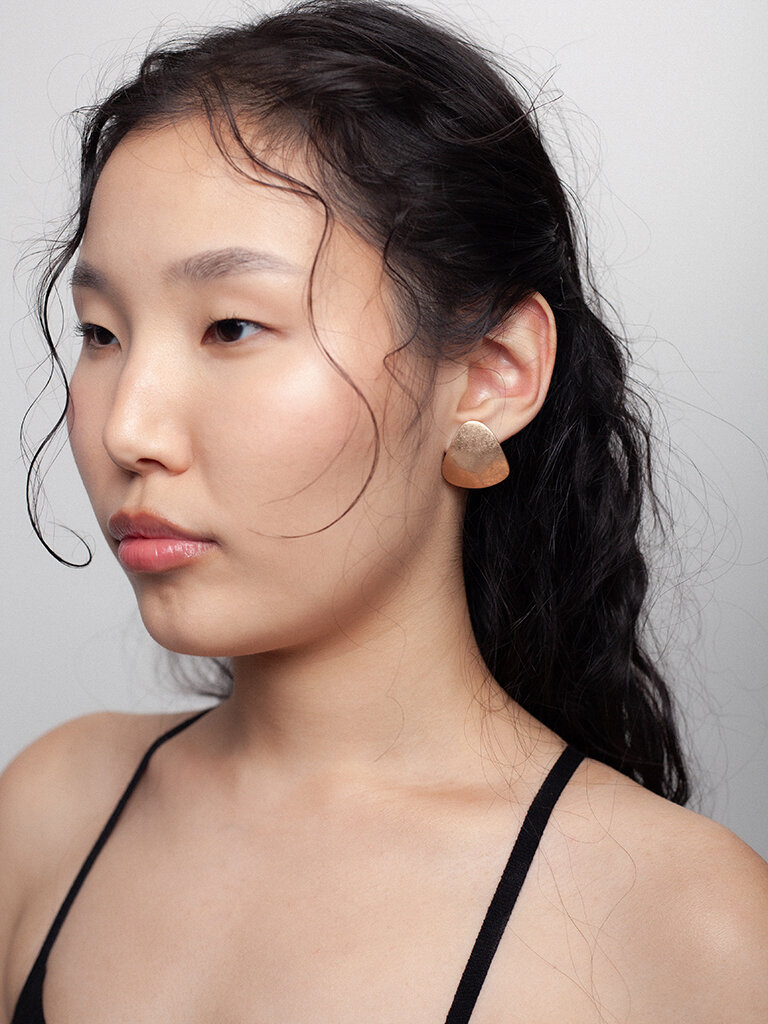 Серьги FETISH, размер 25 мм, золотистый — фото 1