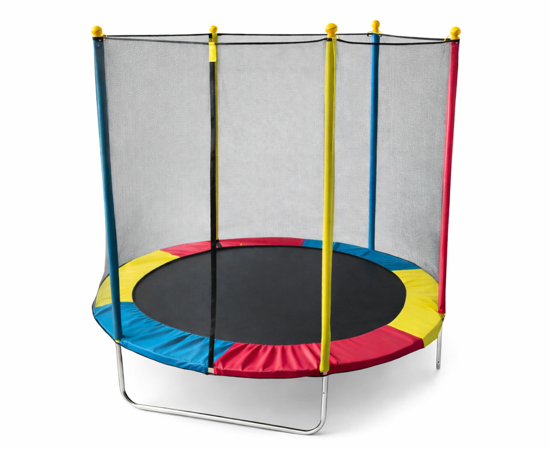 Батут каркасный DFC цветной 137 см с защитной сеткой