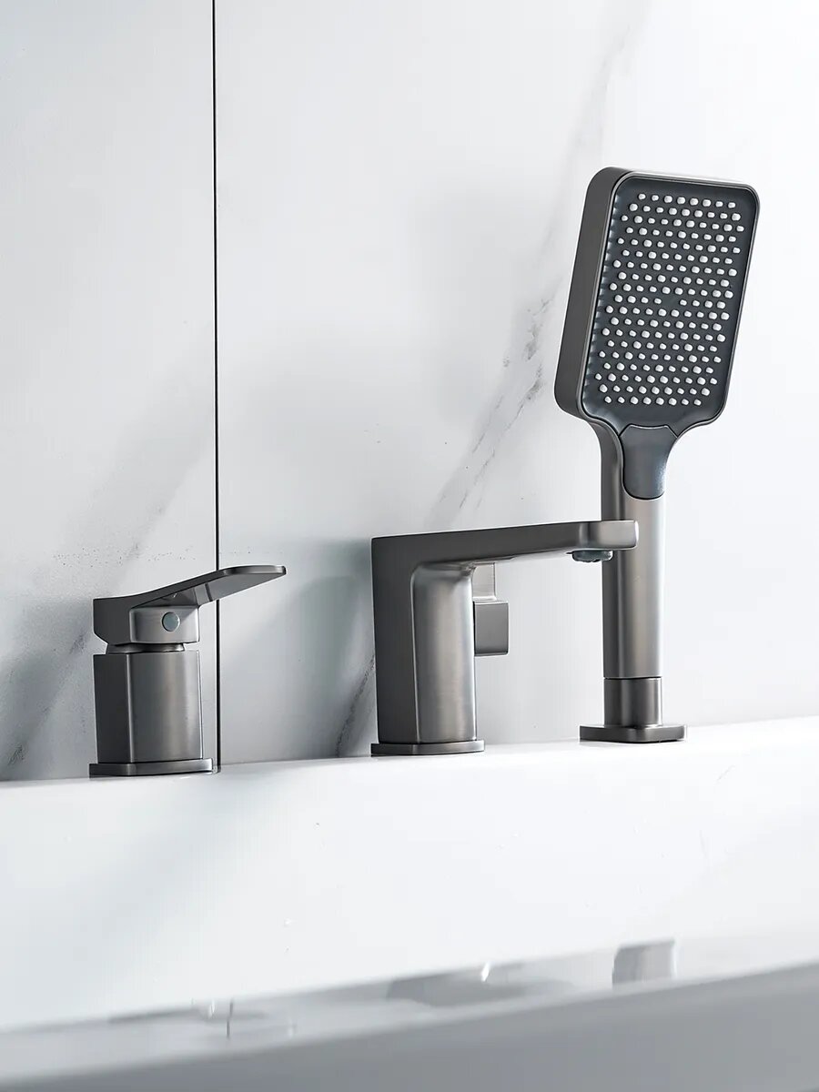 Встраиваемый смеситель на борт ванны с душем Shevanik S9912T