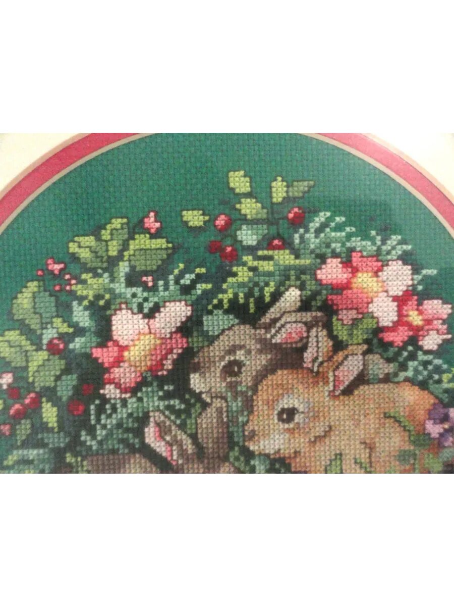 Набор для вышивания крестом зайцы "Flower Patch Bunnies" — фото 1