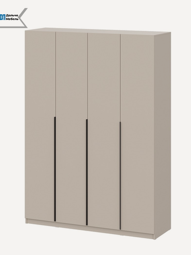 Изображение товара Шкаф распашной 160 см ШК 5 с наполнением (13 полок), для одежды 4-дверный в прихожую и спальню, меланж бежевый