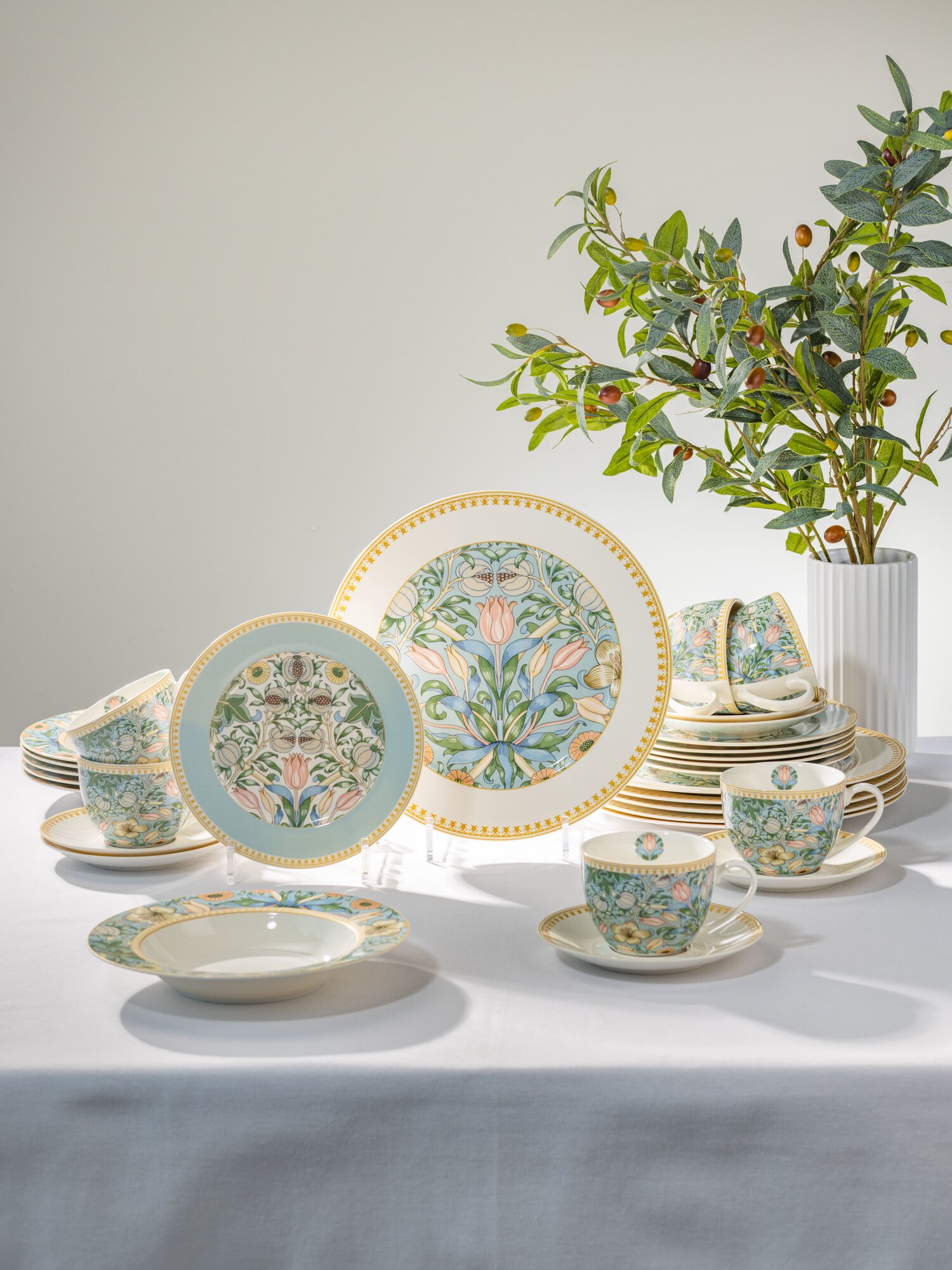 Сервиз столовый FIORETTA "FLOWERS" на 6 персон, 30 предметов, фарфоровый