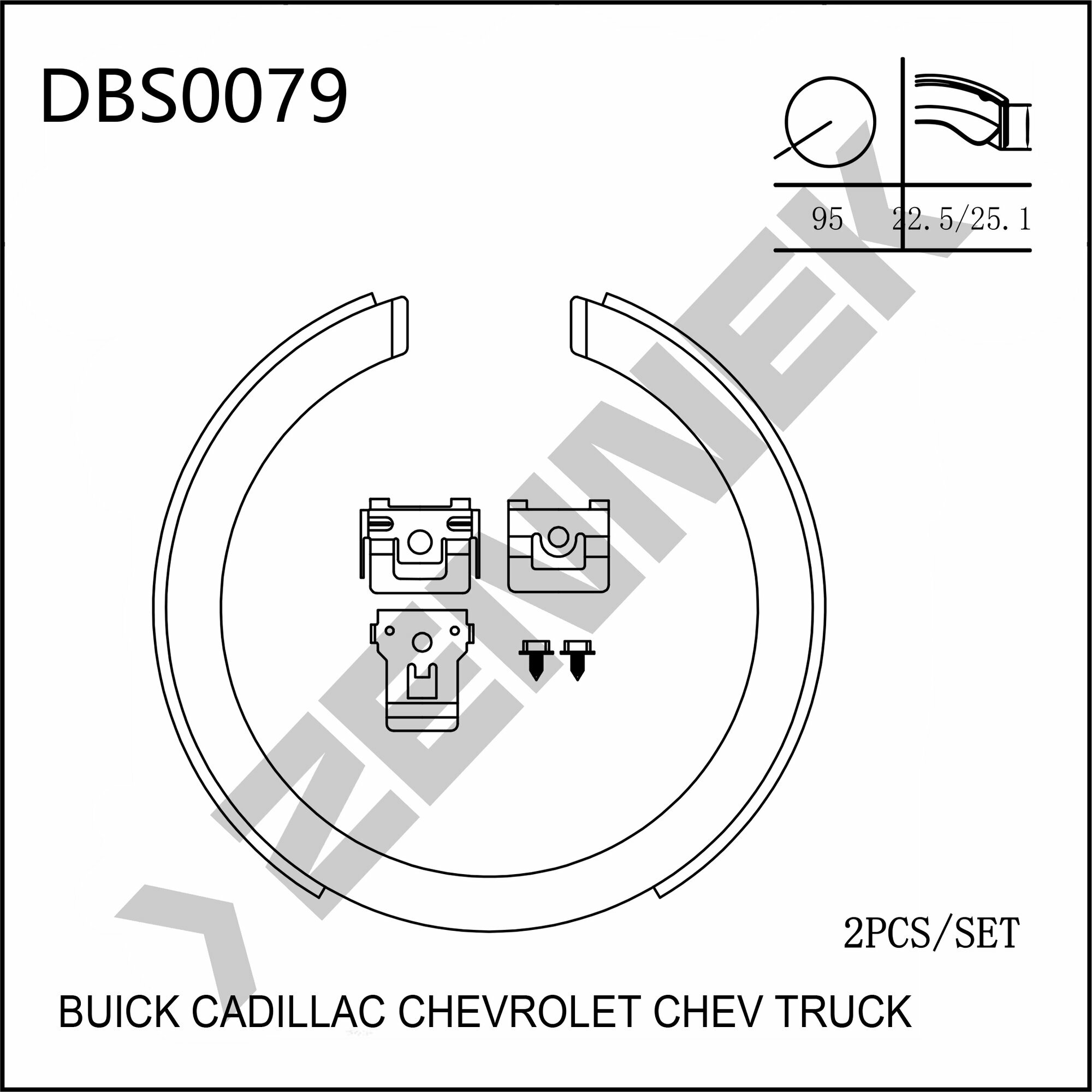 Колодки тормозные барабанные mazda cx-7 09-13, cx-9 06- zennek dbs0079 ZENNEK DBS0079