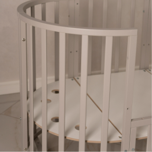 Изображение товара Детская кроватка для новорожденного трансформер 9 в 1 Северная Звезда без маятника, круг/овал 125*75, кашемир