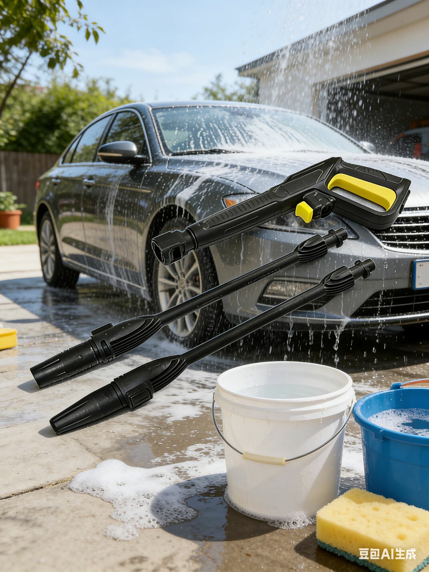 Пистолет с 2 насадками для моек высокого давления Керхер (Karcher) K2, К3, К4, К5, К7) (аналог)-YAHUI