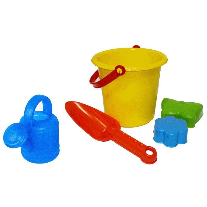 Песочный набор Кассон Большой, ведро, 2 формочки, совок, лейка, пластик