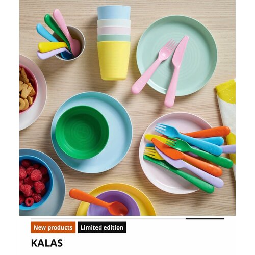 фото Набор посуды ikea "kalas", для детей, 36 предметов, разноцветный икеа