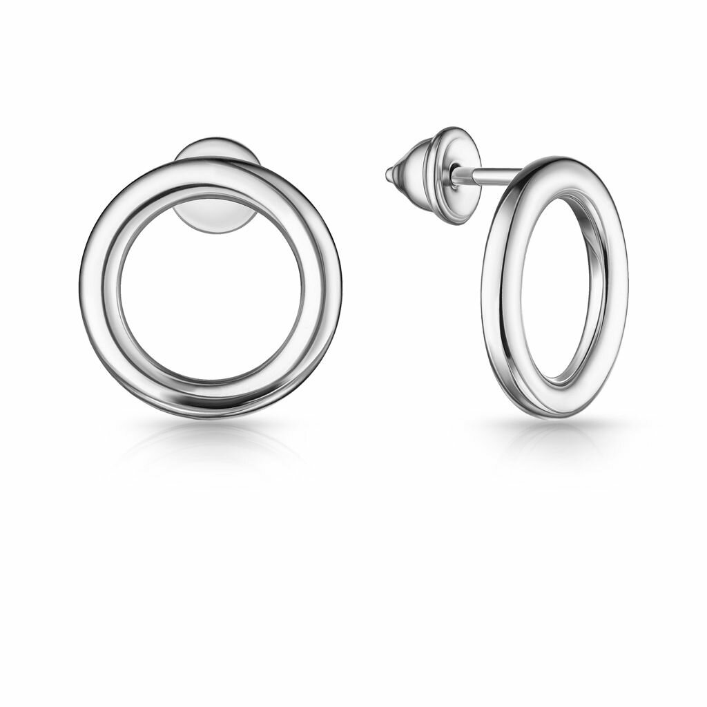 Серьги пусеты Бронницкий Ювелир, серебро, 925 проба