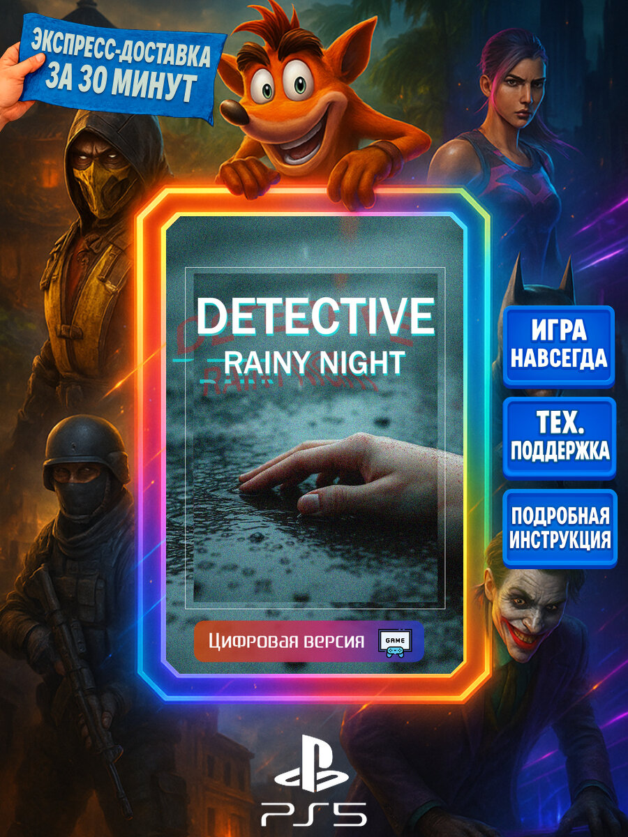 DETECTIVE - Rainy Night PS5 | Моментальная доставка | Английский язык | Приключения