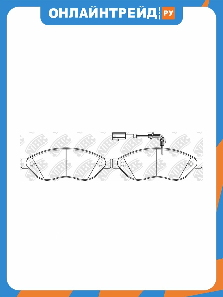 Колодки тормозные дисковые Nibk PN0474W, 4 шт