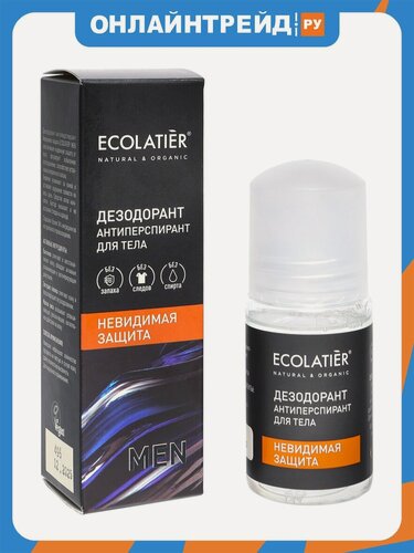 Изображение товара Дезодорант-антиперспирант Ecolatier Men Невидимая защита, 50 мл