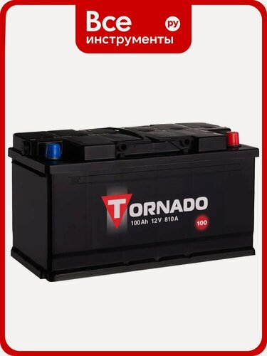 Изображение товара Аккумулятор TORNADO 6ст 100 NR 12‑вольтовый кальциевый автомобильный тип DIN L5 с высоким пусковым током