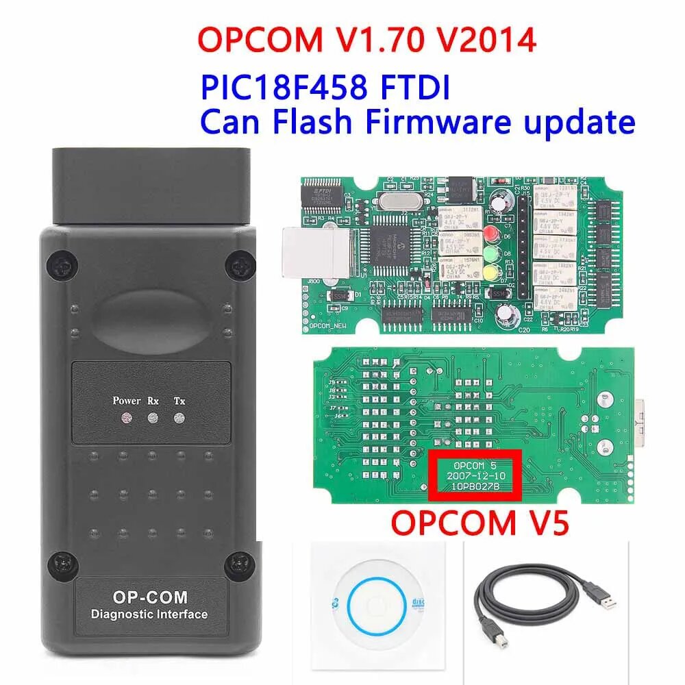 OPCOM V5 OBD2 диагностический сканер PIC18F458