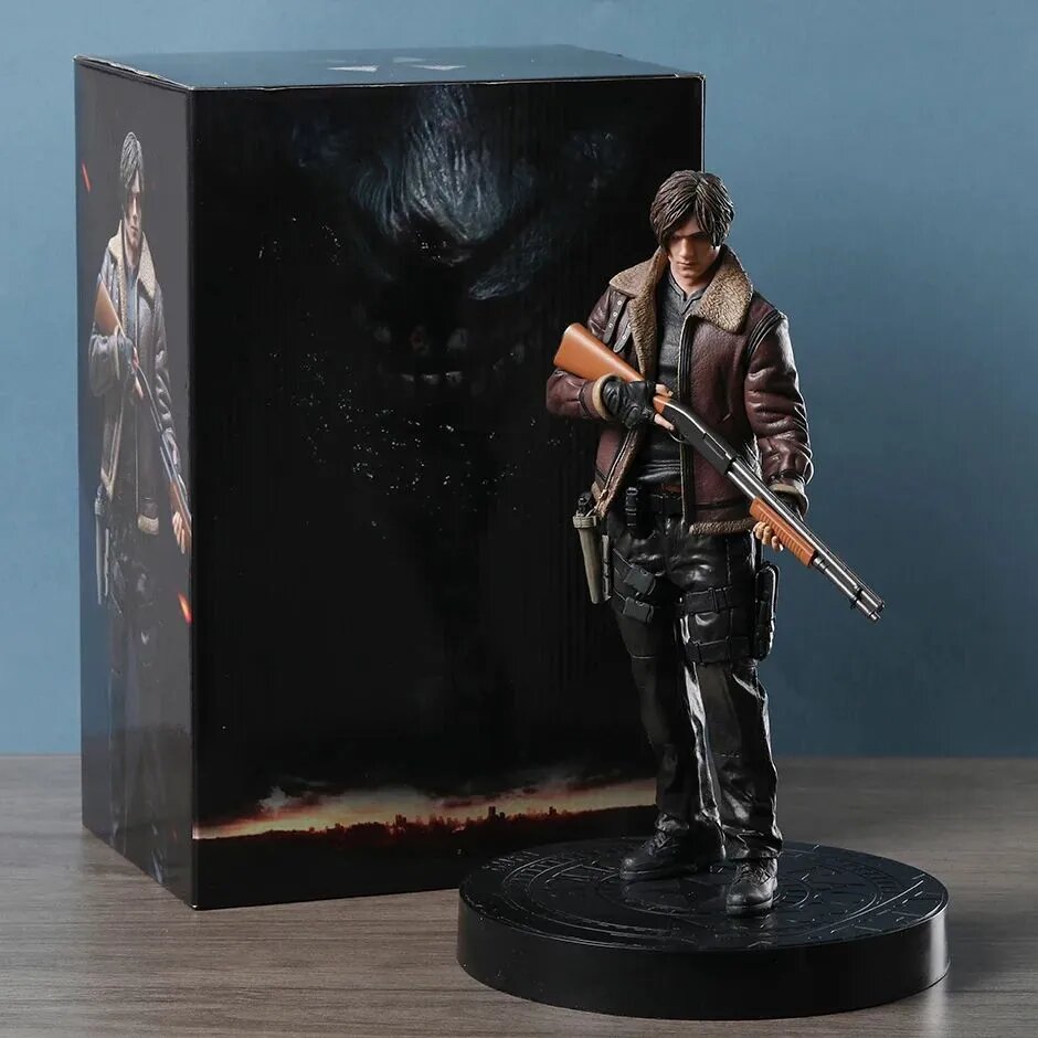 Resident Evil Leon Scott Kennedy Фигурка в Кожаной Куртке (30cm)