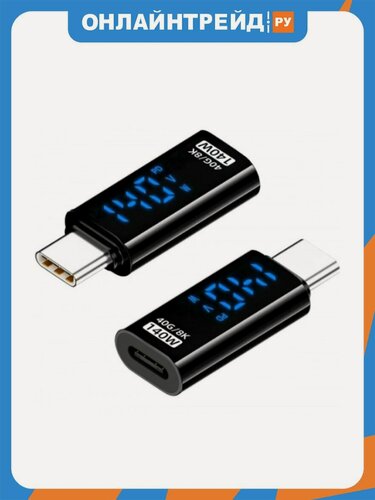 Изображение товара Адаптер переходник Ks-is KS-860 USB-C(M) - USB-C(F) с дисплеем