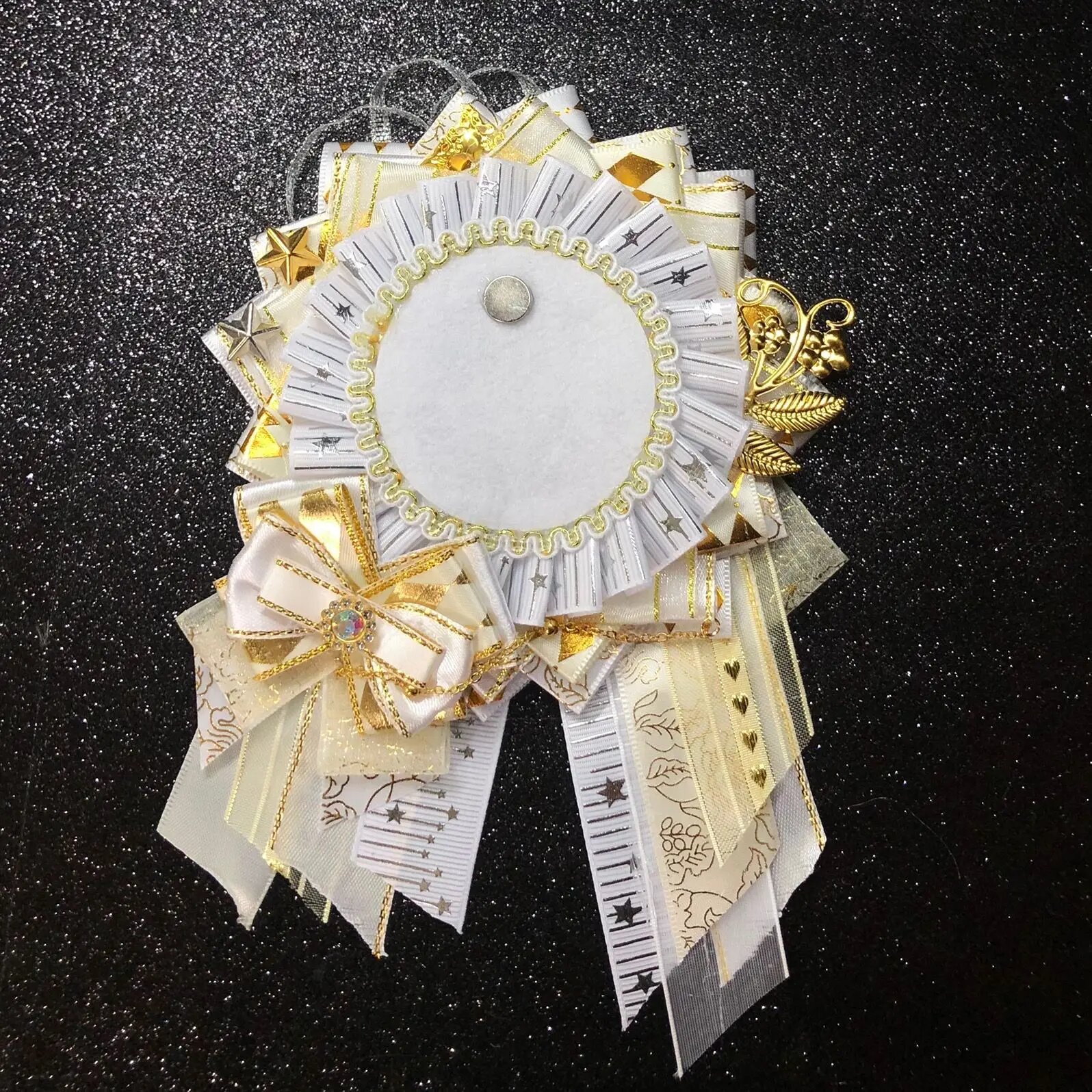 Аксессуары для сумок Ita, розетка со значком из ленты, ленты для Желтый, for 58mm badge, beige