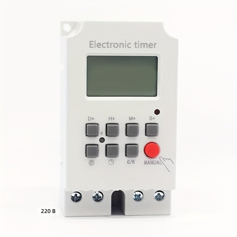 Цифровой таймер-выключатель 220V с большим дисплеем, проводной, без батареек, для домашней автоматизации, модель KG316S-II